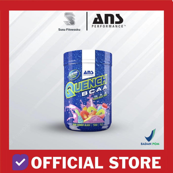 ANS Quench 100 Serving BCAA 0 Fat 0 Sugar 0 Calorie Tanpa Pewarna