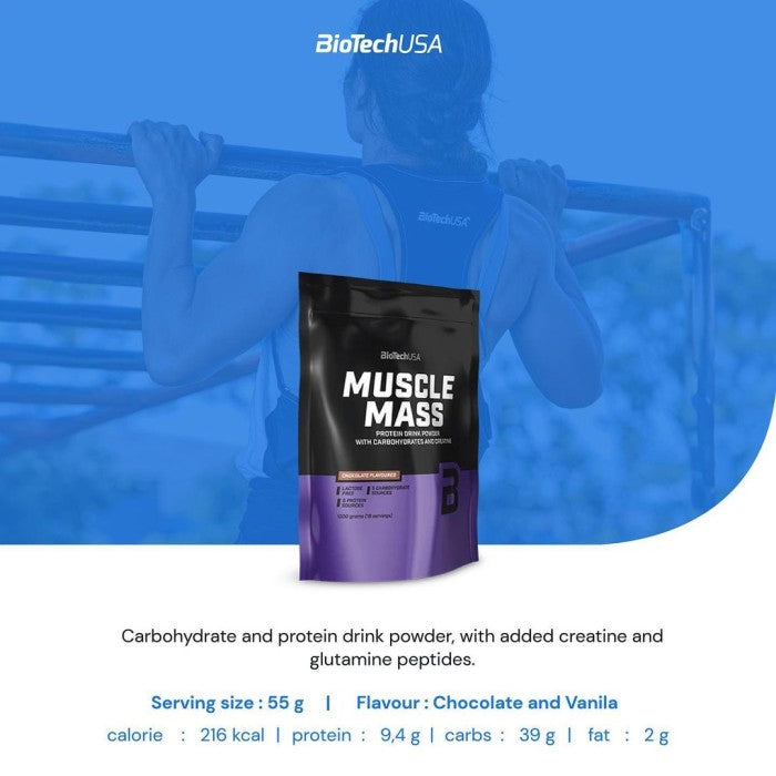 Biotech - MUSCLE MASS GAINER 1000 Gram - Vanila