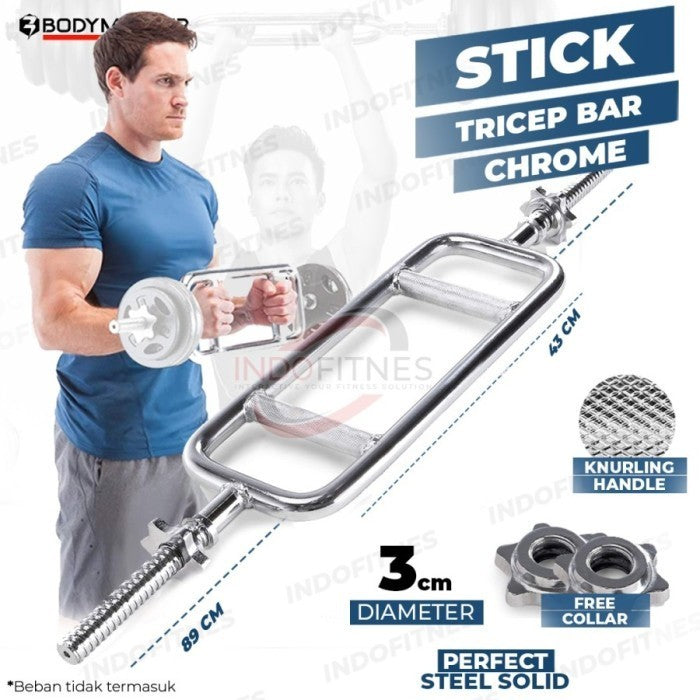 BODYMASTER Stick Gym 2,5CM Barbell Olympic Curl Fitnes Dumbell Bar 3CM - SOLID 35/2,5CM, KARGO/BLM ONGKR