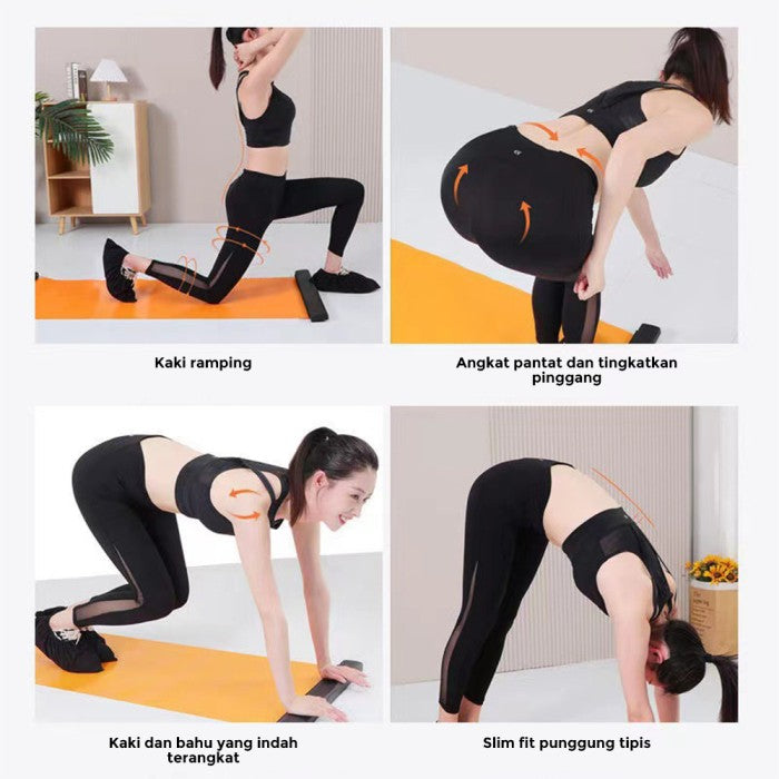OneTwoFit Sliding Mat Portabel Alat Olahraga Gym Sport Gesek Glider