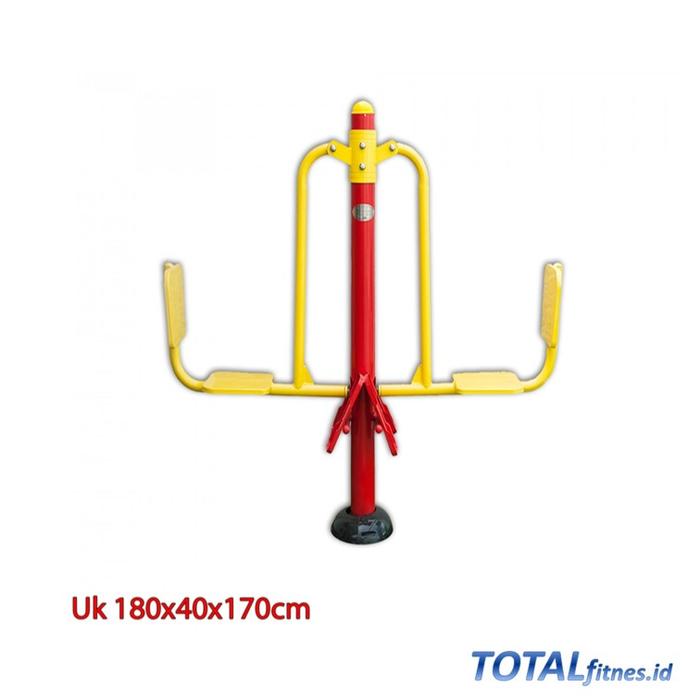 paket alat fitness outdoor taman olahraga(4alat) DOUBLE SWING BOARD,THREE POSITION WAIST,LAT PULLDOWN 2 SEAT,DOUBLE LEG PRESS