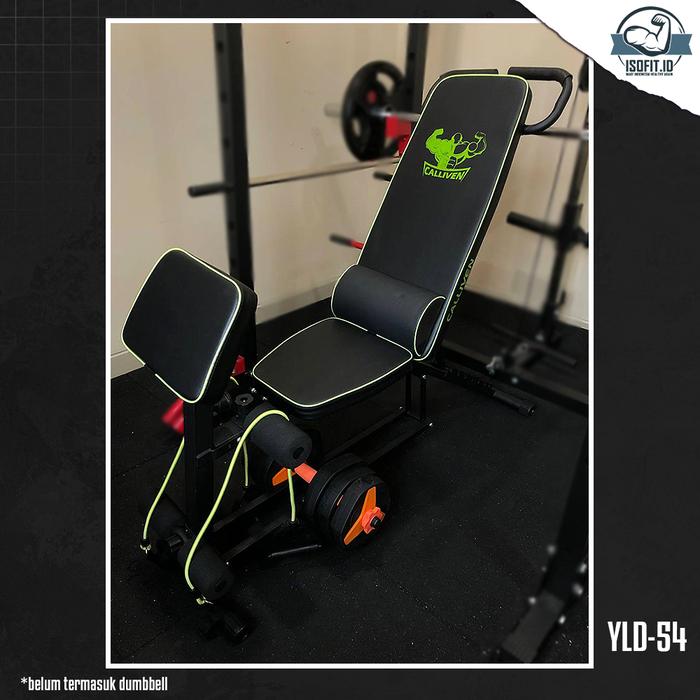 Adjustable Bench Press / Kursi Gym Multifungsi / Kursi Latihan Kebugaran dengan tali resistensi - YLD-53