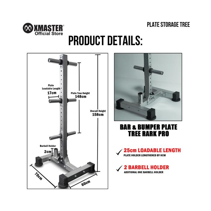XMASTER Bundle - CPU Bumper Plate Set 140kg + Training Barbell 15kg + Plate Storage + Change Plate