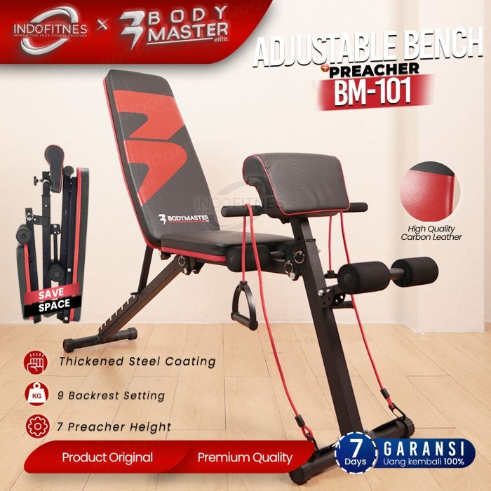 BODYMASTER Adjustable Preacher Bench BM-101 Kursi bangku Gym Sit up - TOPED