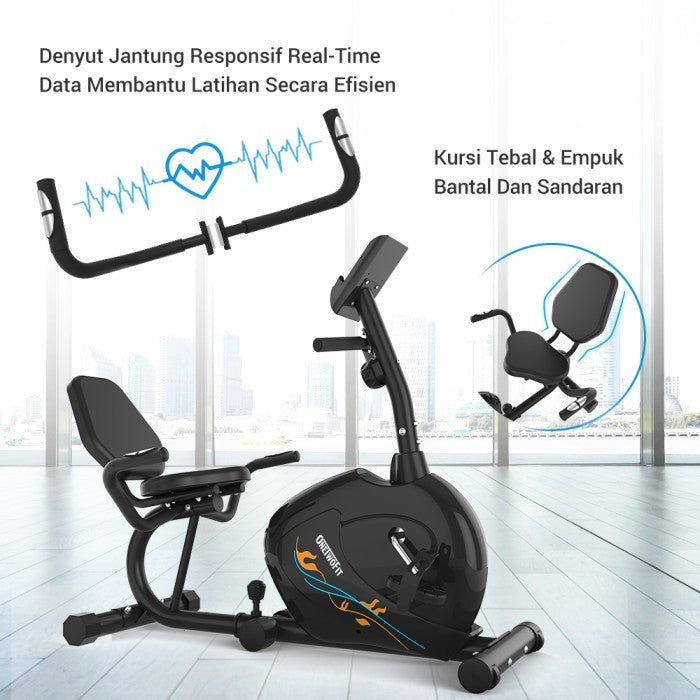 OneTwoFit Sepeda Statis Kardio Recumbent Bike Spinning Bike