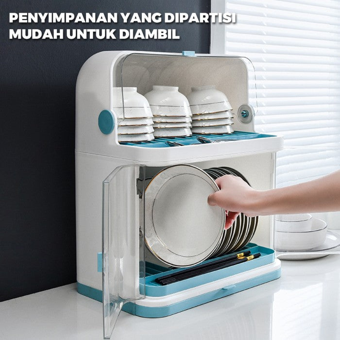 OneTwoFit Rak Piring Plastik Rak Pengering Piring Baki pembuangan yang