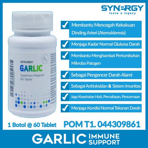 Synergy Garlic 60 Tablet, mengontrol tekanan darah,kolesterol
