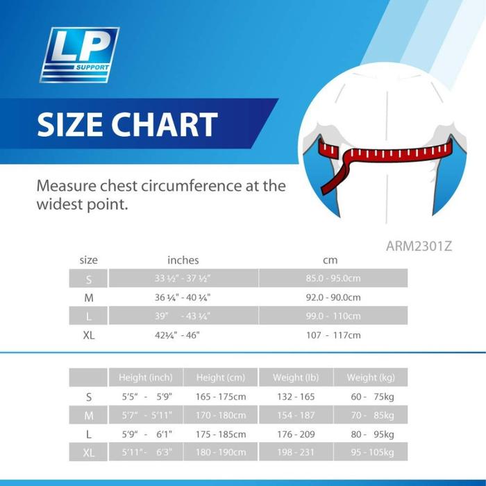LP SUPPORT AIR COMPRESSION LONG SLEEVE TOP MEN LP-ARM2401Z - SB-BL, S