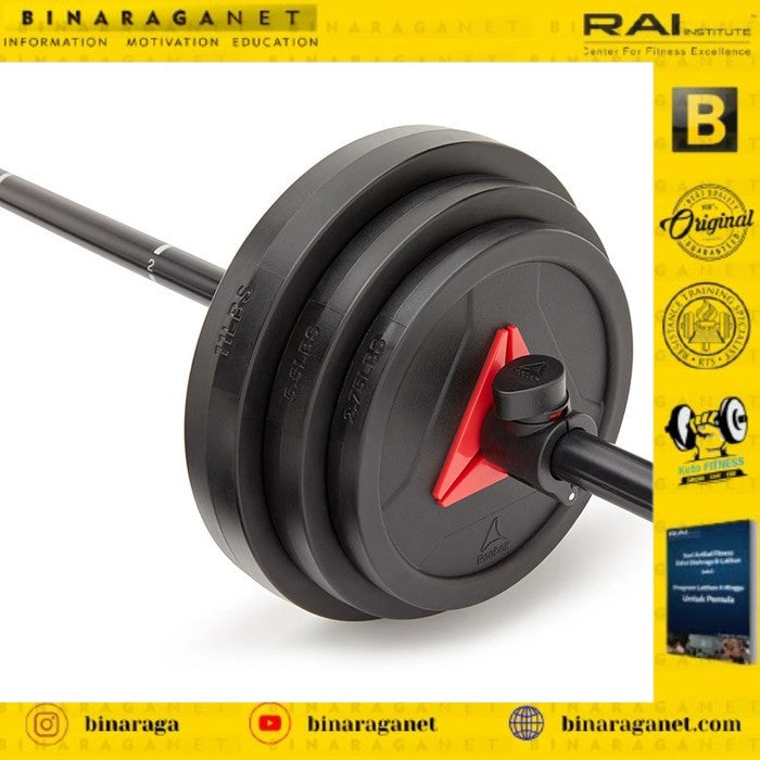 REEBOK WEIGHT PUMP SET BARBELL / BARBEL SET 20kg / DUMBBELL STRAIGHT