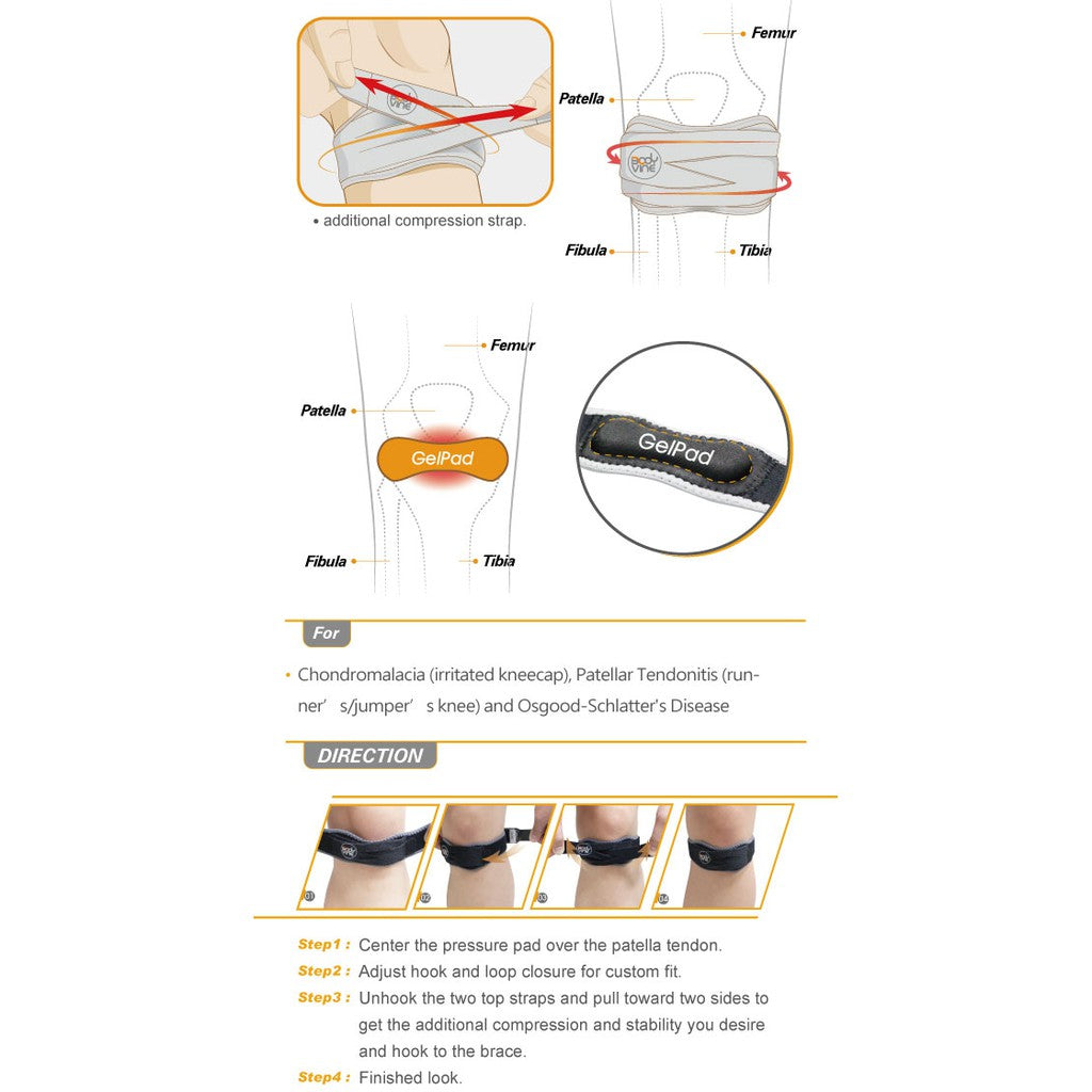 Patella Strap Bodyvine Power-Wrap