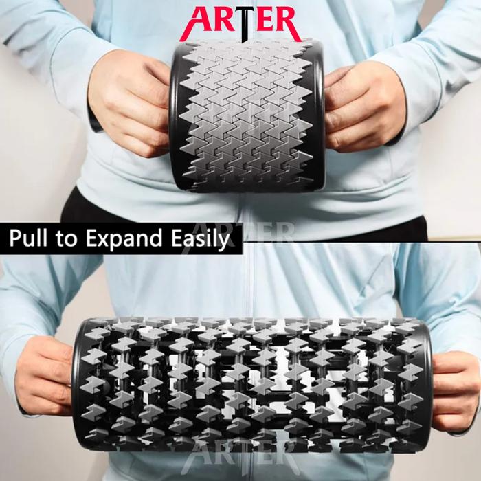 ARTER Foam Roller Massage Roller Collapsible for Yoga Pilates Gym Rol - Hitam