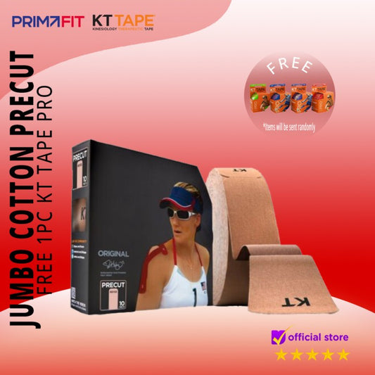 PROMO KT Tape Cotton Jumbo Precut Kinesiology Tape Gratis KT Tape Pro