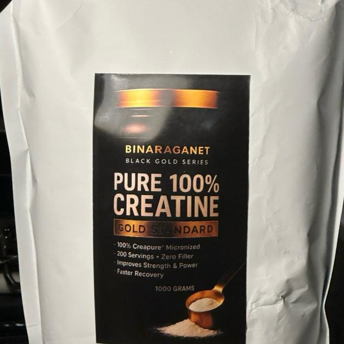 Binaraganet Creapure 100% Pure Creatine Monohydrate 1000 grm - Suplemen Olahraga untuk Meningkatkan Kekuatan dan Ketahanan