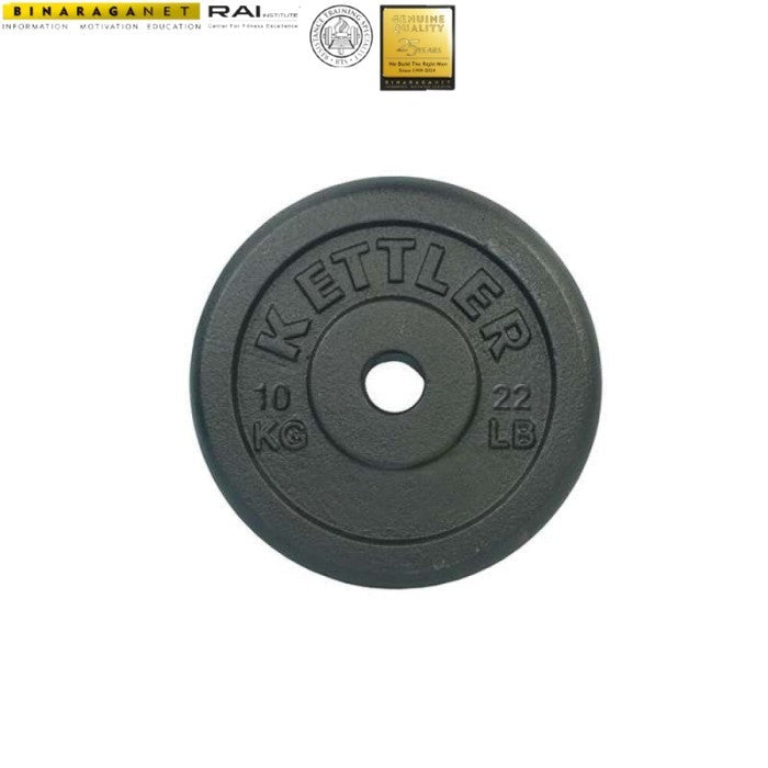 Kettler Rubberized Weight Plate 10kg 801-030