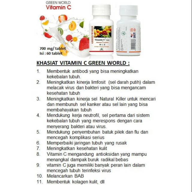 Greenworld Vitamin C 700mg 60 Tablet