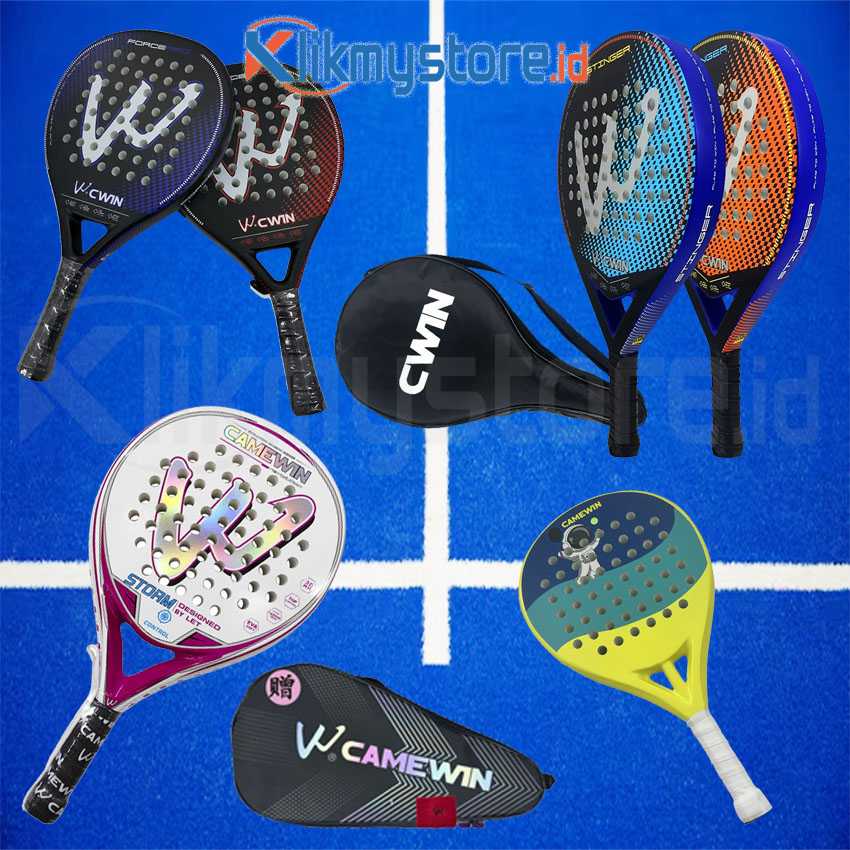 Camewin Padel Racket Tenis Soft EVA Carbon Tennis Raket Paddle Dewasa