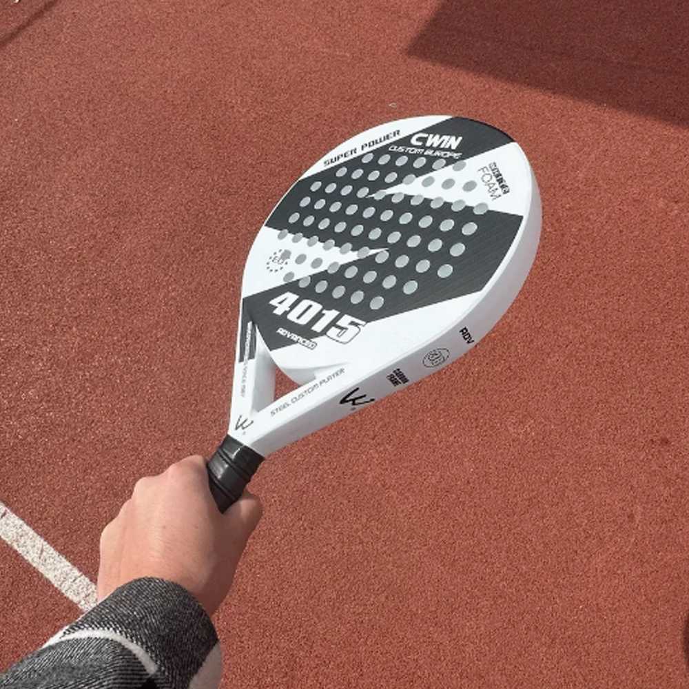 CWIN Raket Padel Round Carbon Glass Fiber 3.8cm Thickness 360g - 4015