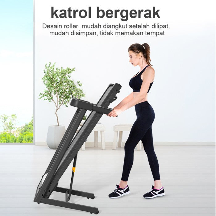 OneTwoFit Treadmill Cerdas 2.5HP Treadmill Elektrik Auto incline Multifungsi Treadmill Alat Fitness