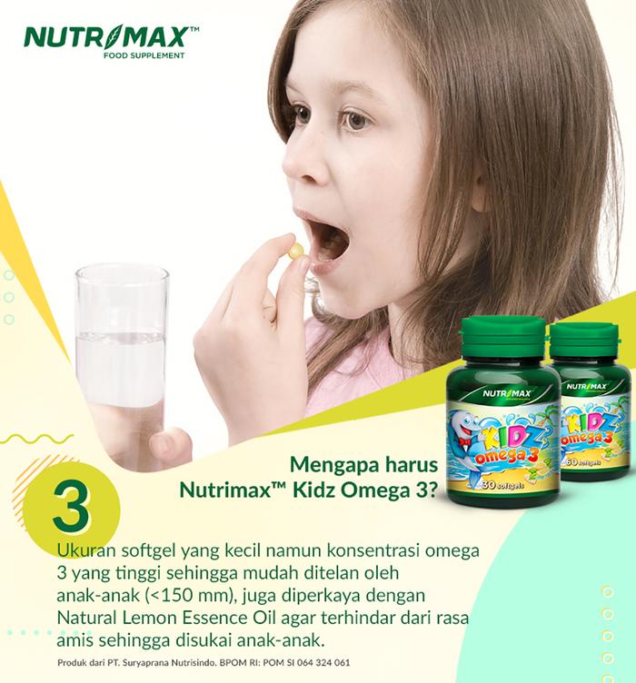 Nutrimax Kidz Omega 3 Vitamin untuk Anak Imunitas Daya Tahan Tubuh Minyak Ikan Anak Nutrisi Otak 60 Softgels