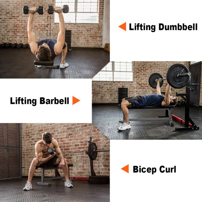 OneTwoFit Weightlifting Bench Dumbbell Stool Home Exercise Training