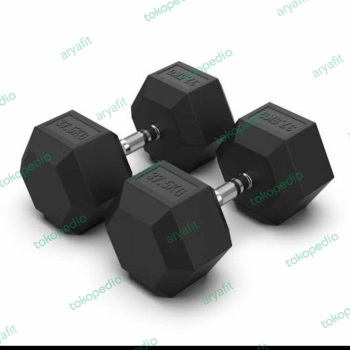 Hexagonal Rubber Dumbbell 2×50kg