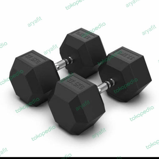 Hexagonal Rubber Dumbbell 2×50kg