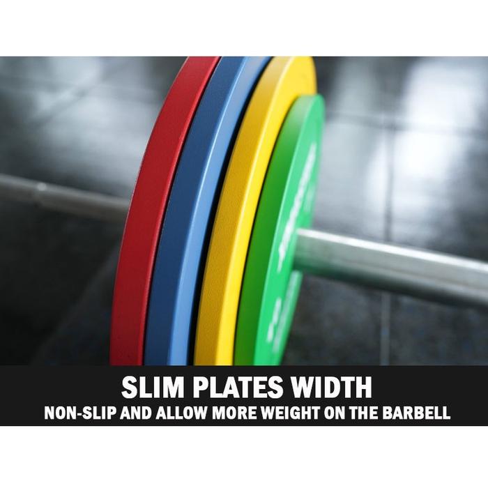XMASTER Calibrated Plate Powerlifting 5–25kg – Olympic 50mm, Color Coded IPF, Steel – Pair/Set - 10kg Sepasang