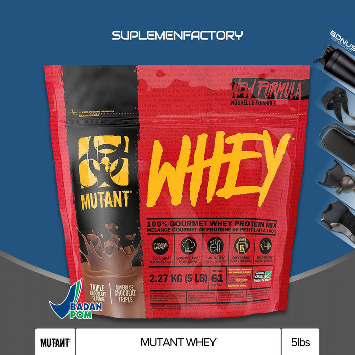 Mutant Whey 5 Lbs Whey Protein 2,27 Kg 61 Servings - Strawbery