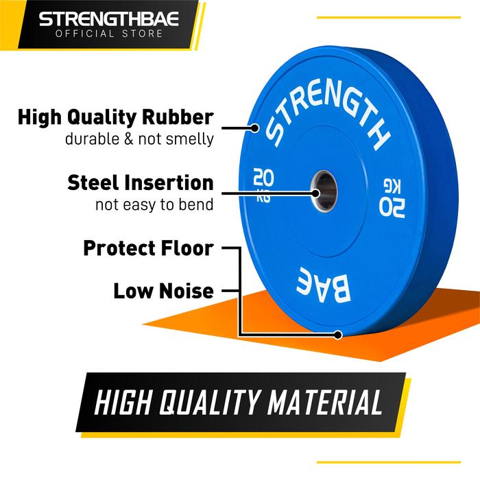 Color Bumper Plate STRENGTHBAE Weight Plates Beban 5 10 15 20 25 Kg - 15 Kg