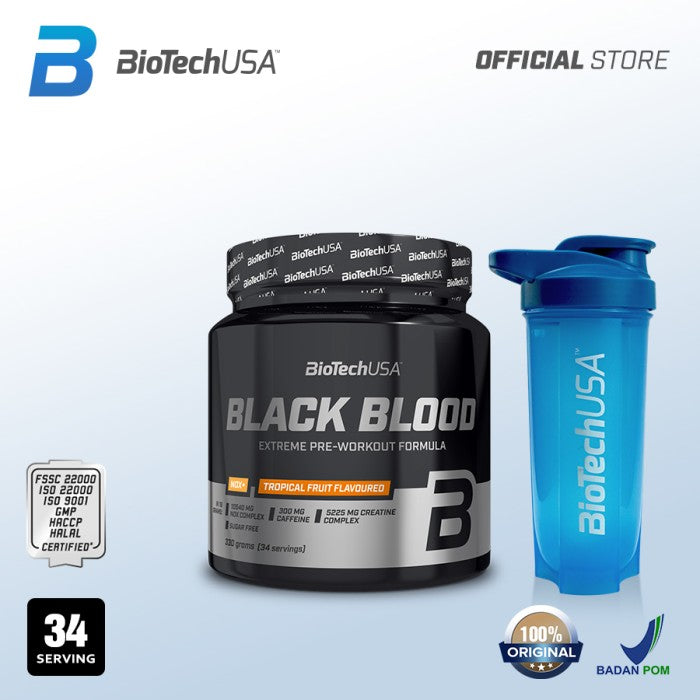 Biotech - BLACK BLOOD PRE^WORKOUT 340 Gram (TROPICAL)