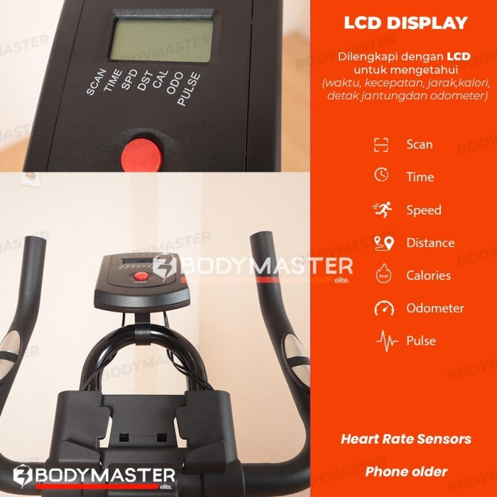 BODYMASTER Spinning Bike BM-708  Sepeda Statis Olahraga - Fitness RPM