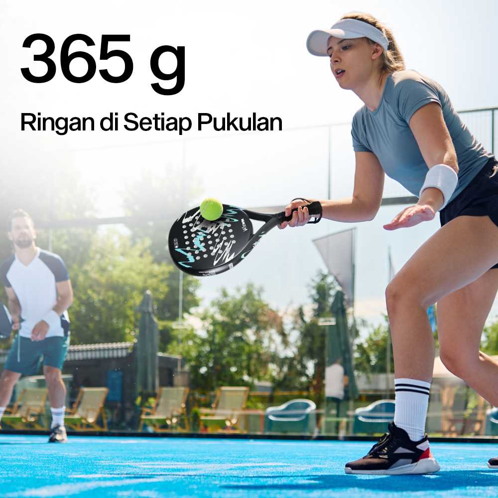 CWIN Raket Padel Round Carbon Fiber 3.6cm Thickness 365g - 4018