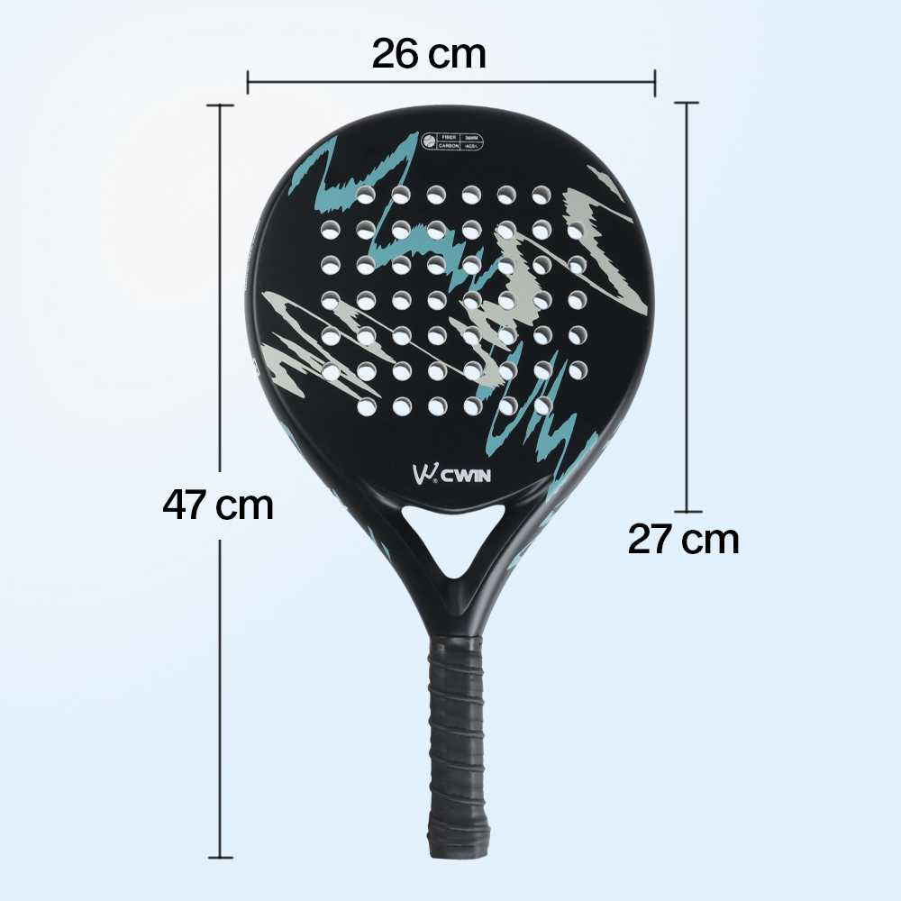 CWIN Raket Padel Round Carbon Fiber 3.6cm Thickness 365g - 4018