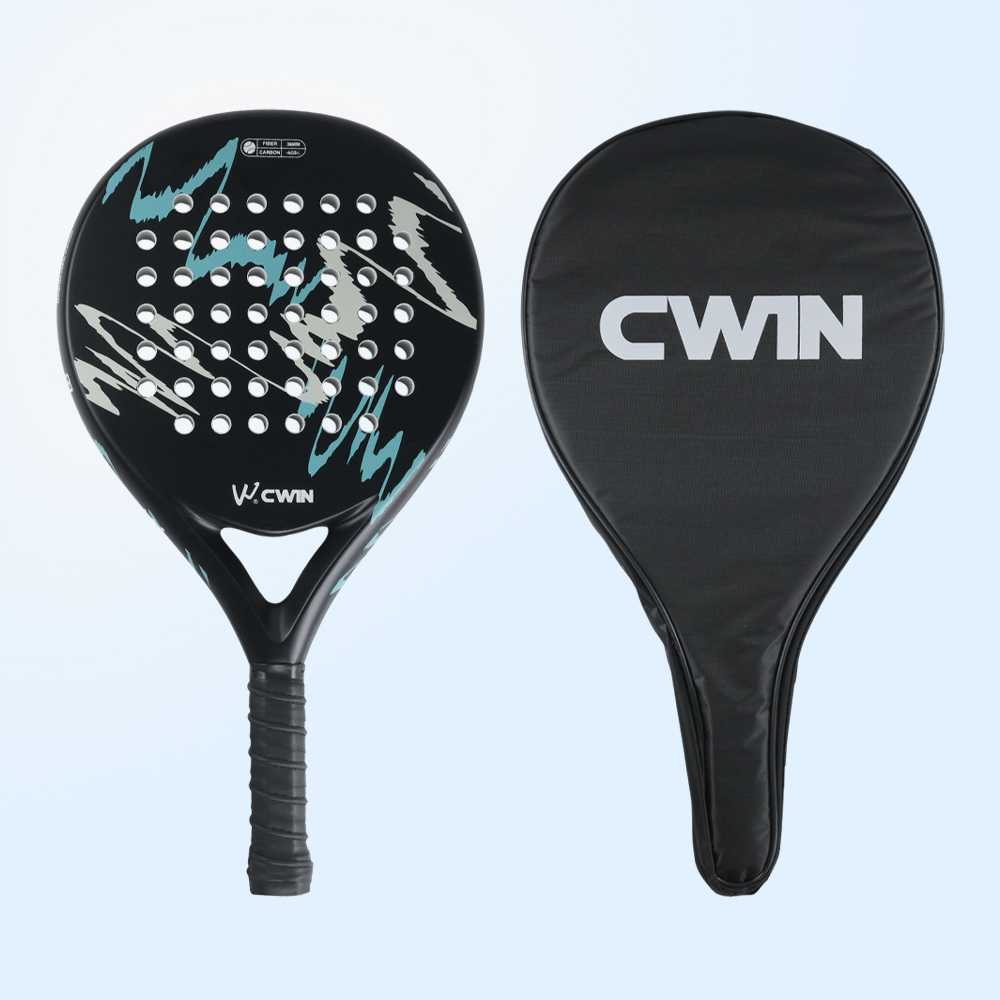 CWIN Raket Padel Round Carbon Fiber 3.6cm Thickness 365g - 4018