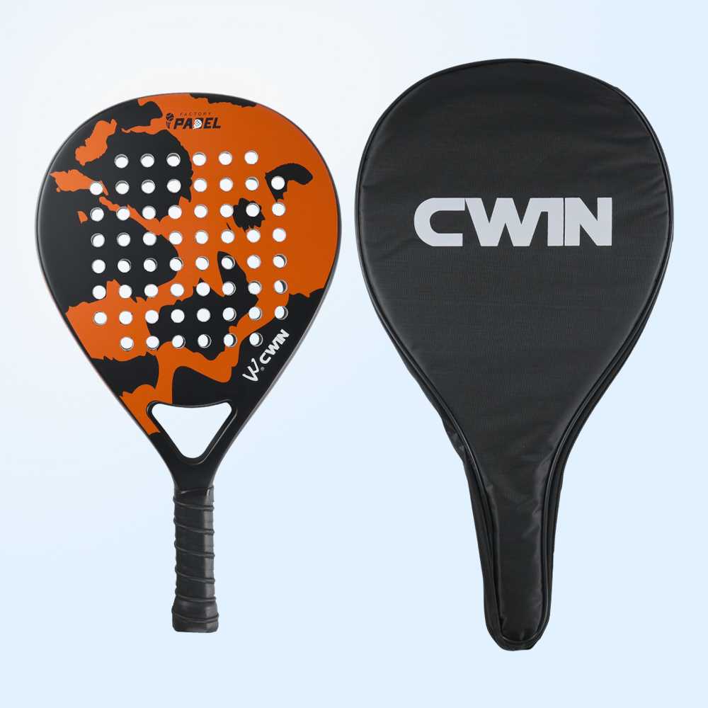 CWIN Raket Padel Teardrop Carbon Glass Fiber 3.8cm Thickness 360g - 4003