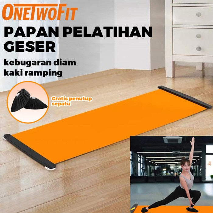 OneTwoFit Sliding Mat Portabel Alat Olahraga Gym Sport Gesek Glider