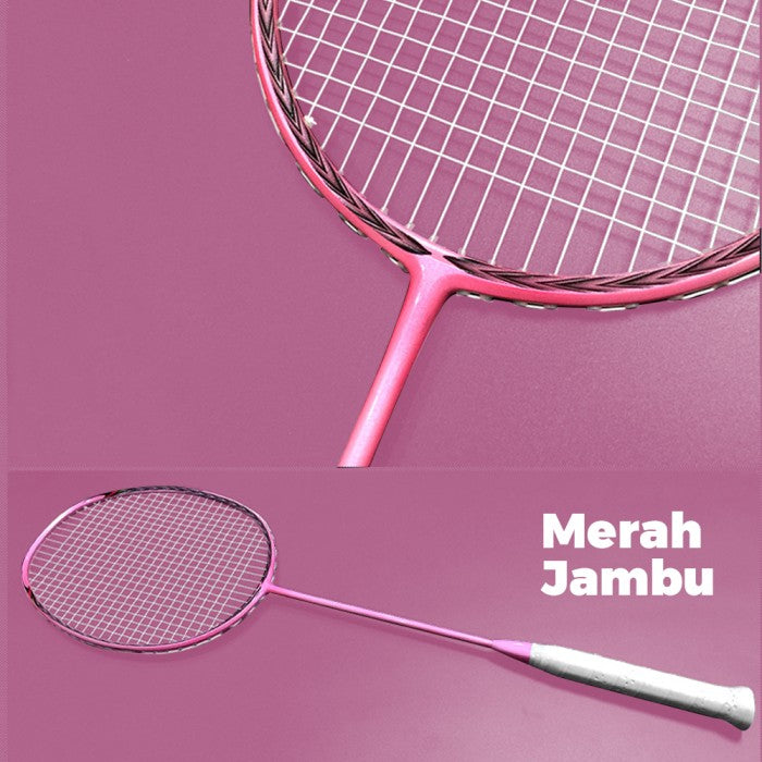 OneTwoFit Raket Badminton Full Carbon 30Lbs 78G Kirim Tas penyimpanan - Biru