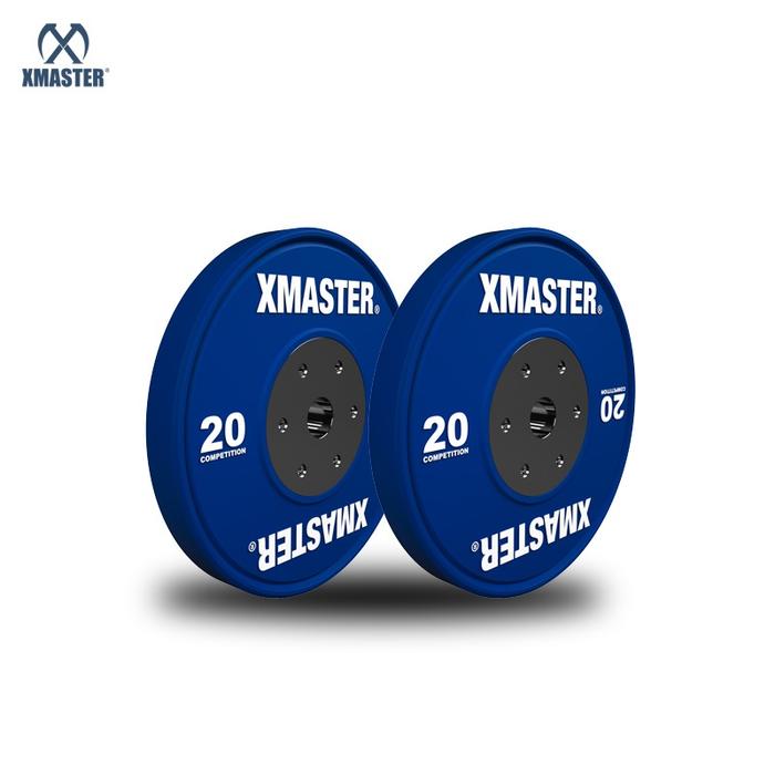XMASTER Plate Bumper Urethane Kompetisi IWF 5kg-25kg Standar Gym CrossFit Strength ROGUE ELEIKO Hijau Kuning Biru Merah - 10kg Competition