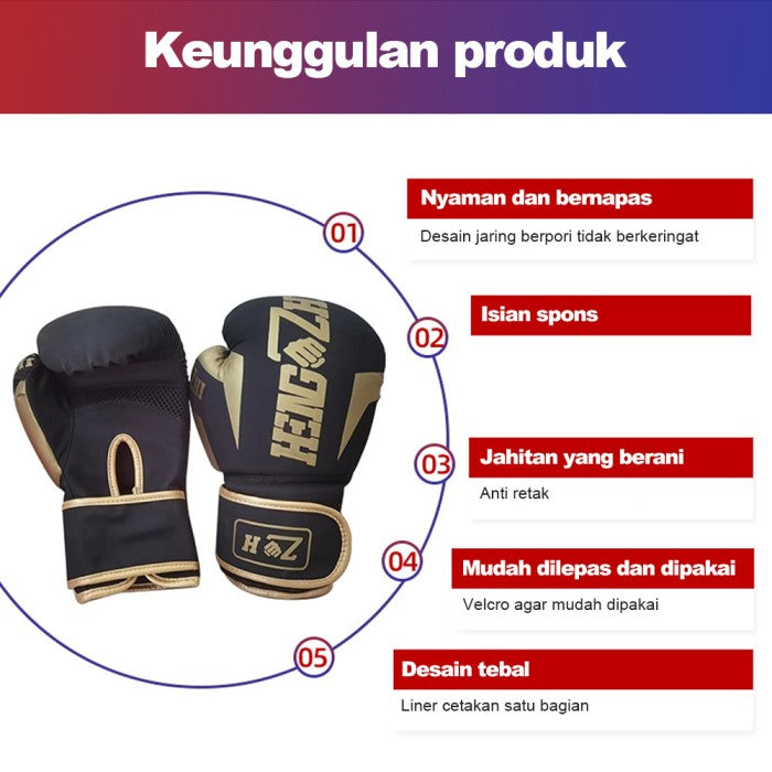 OneTwoFit Sarung Tinju Gloves Boxing Muay Thai Fighting Training Kick