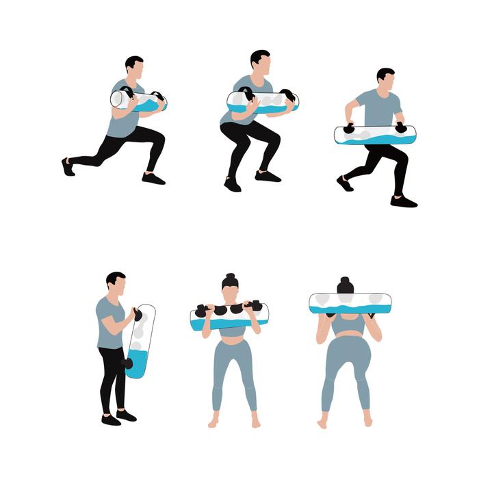 Kinetic 15 kg Aqua Power Ball Barbel Alat Fitness Alat Gym Peralatan Angkat Beban - 15 kg