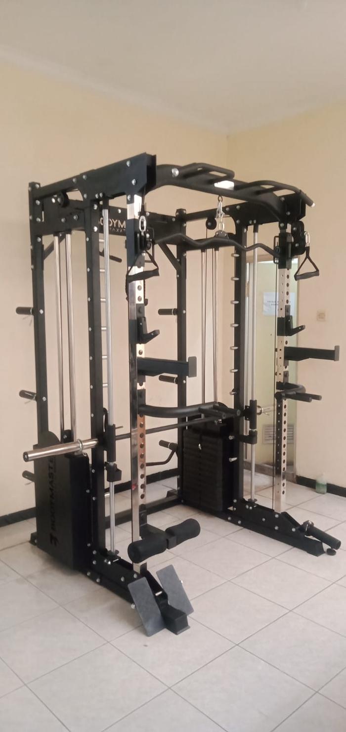 Smith Machine BM-3080MS - Power Rack Functional Bench Press - Alat Saja warna Black