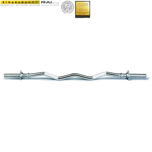 Kettler Solid Threaded Curl Bar 47inch - 30mm 821-000