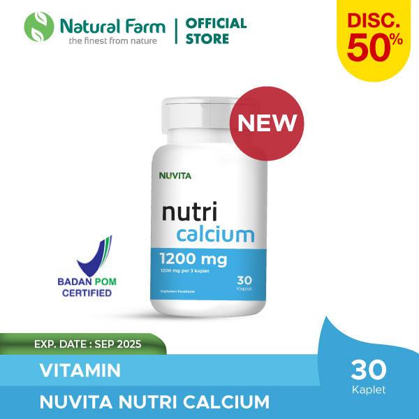 Nuvita Nutri Calcium 1200mg - 30 Kaplet [Exp. Date 09/ 25]