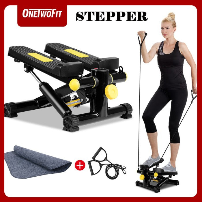 Onetwofit Stair steppers Steppers tangga bisu alat olahraga - Hitam