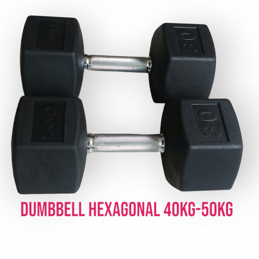 Hexagonal Rubber Dumbbell Set 40kg-50kg | 450kg
