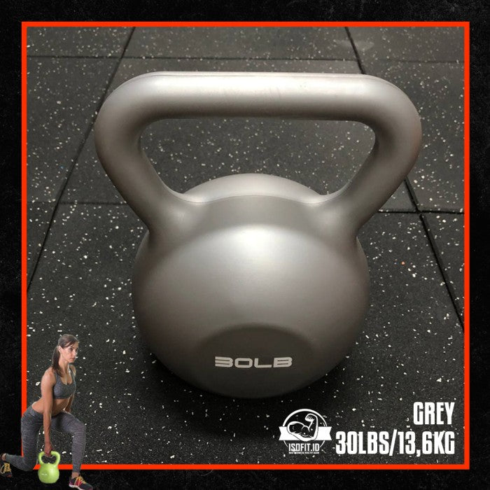 KettleBell 30-LBS / Ketel Bel / Kettle Bell / Alat Angkat Beban / Alat Squat Fitness Rumah bahan PVC Vinyl Halus