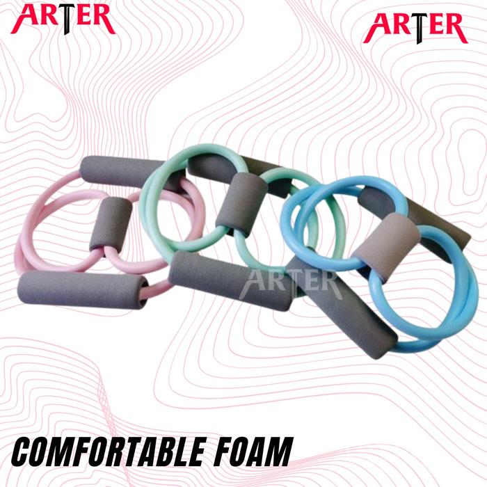 ARTER Yoga Resistance Band 8 Figure Resistant Loop Bands Gym Fitness - Ocean Blue