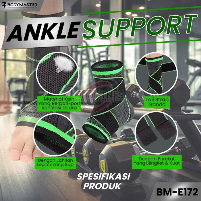 BODYMASTER Ankle Support Sleeve Wrap Pad Deker Pelindung Tumit Kaki - ANKLE PAD