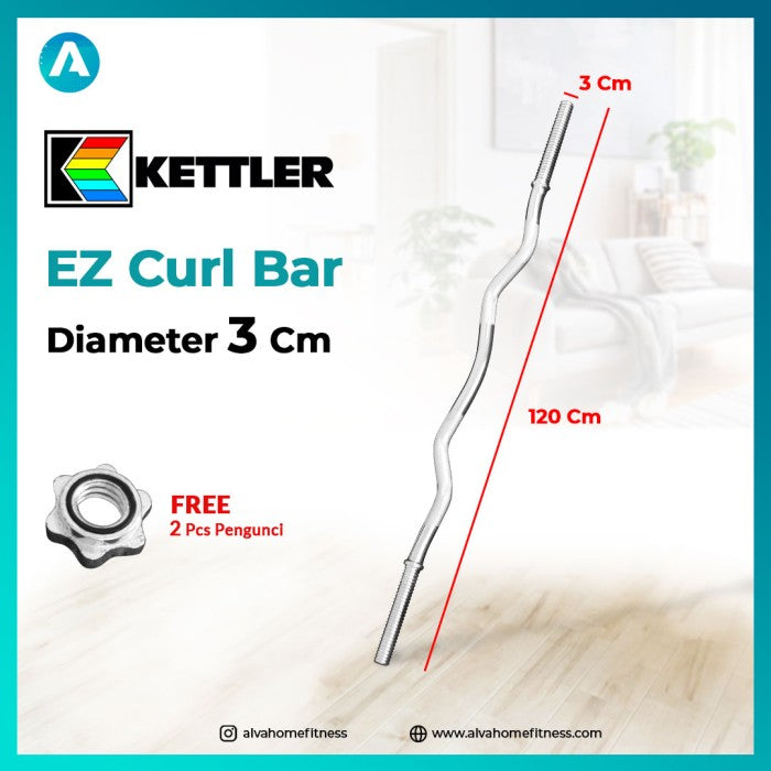 Kettler EZ Curl Bar Barbell