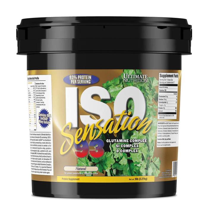 Ultimate Nutrition ISO Sensation suplemen fitness / suplemen gym / suplemen protein penambah massa otot - Chocolate Fudge, 5 lb